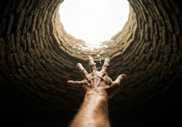 A caring hand reaching out to a person in distress
